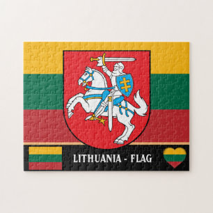 Rompecabezas de la bandera lituana y Lituania/Escu