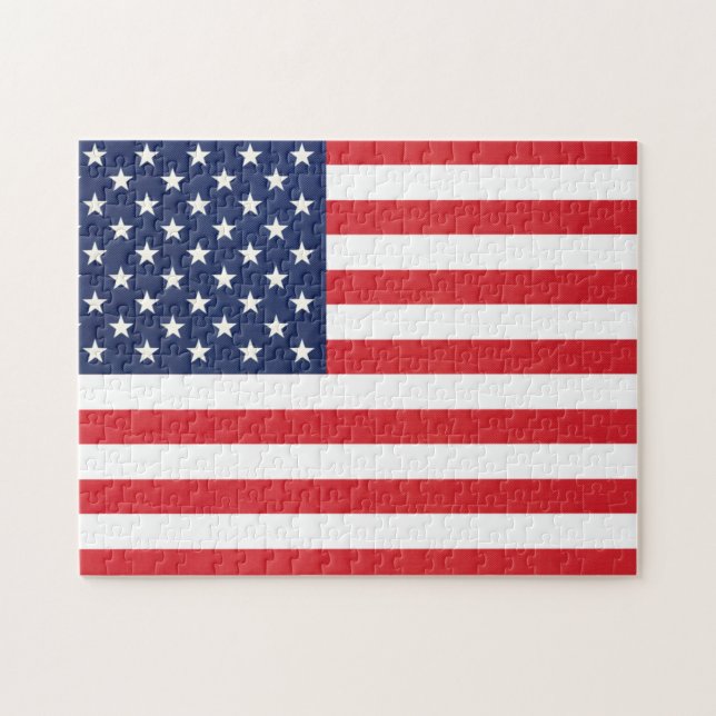Rompecabezas de la Bandera Patriótica Americana (Horizontal)