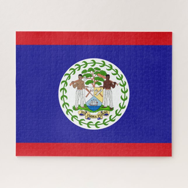 Rompecabezas de la Bandera Patriótica Belice (Horizontal)