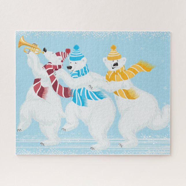Rompecabezas de la cabalgata del oso polar de invi (Horizontal)