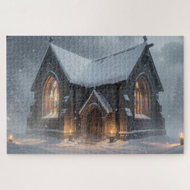 Rompecabezas de la Capilla de Invierno Celta (Horizontal)
