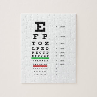 Rompecabezas de la carta de ojo de Snellen