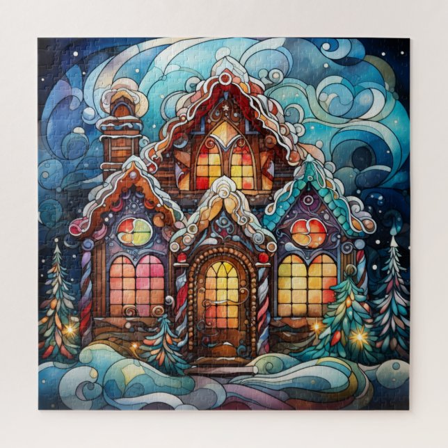 Rompecabezas de la casa del jengibre (Vertical)