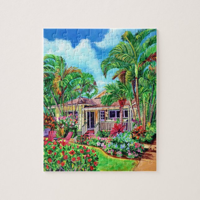 Rompecabezas de la Casa Tropical de Hawái (Vertical)