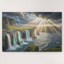 Rompecabezas de la cascada costera de la Isla de l