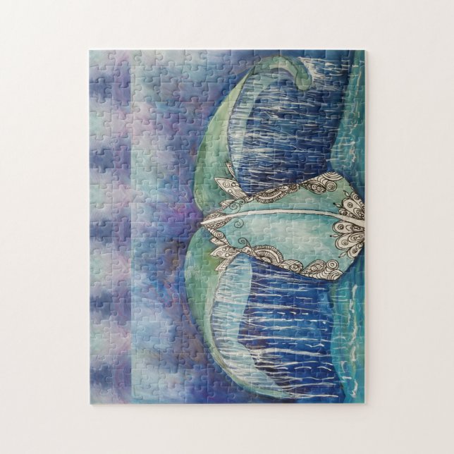 Rompecabezas de la cola de la ballena (Vertical)