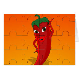 Rompecabezas de la diva del pepino rojo