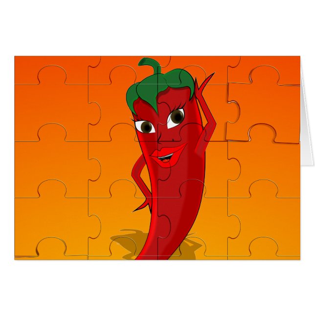 Rompecabezas de la diva del pepino rojo (Anverso (Horizontal))