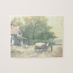 Rompecabezas de la escena de la granja de Amish