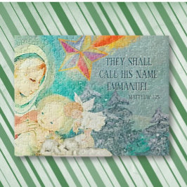 Rompecabezas de la escena de la natividad cristian