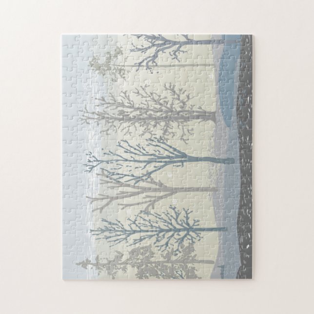 Rompecabezas de la escena del invierno (Vertical)