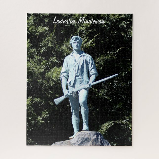 Rompecabezas de la estatua del minuteman de Lexing (Vertical)