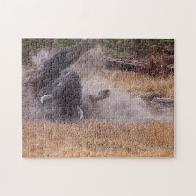 Rompecabezas de la fauna de Bull del bisonte (Horizontal)