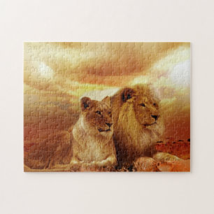 Rompecabezas de la fauna de los leones
