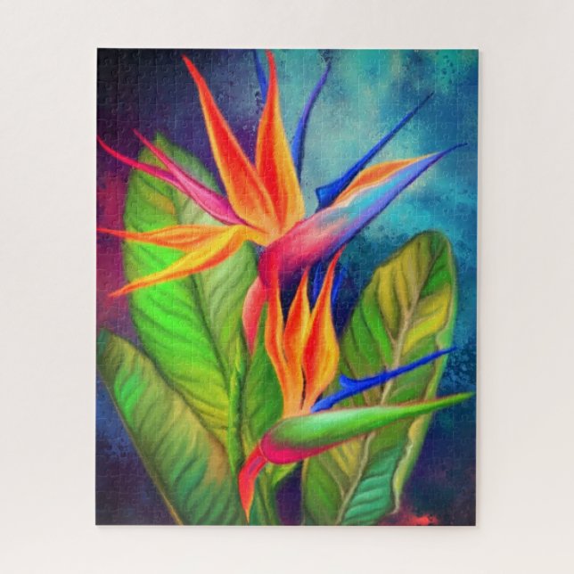 Rompecabezas de la Flor de Ave del Paraíso - Pintu (Vertical)