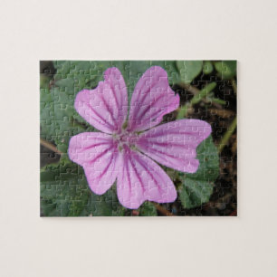 Rompecabezas de la flor violeta de la bonito