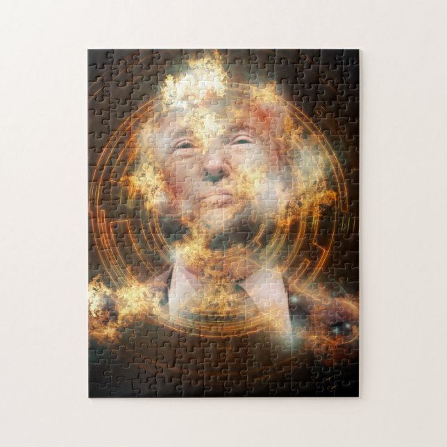 Rompecabezas de la foto de Donald Trump 11x14 con (Vertical)