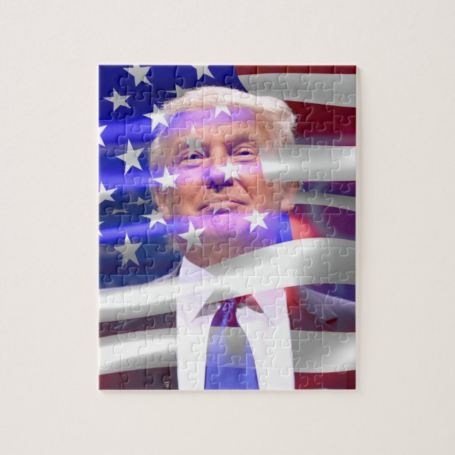 Rompecabezas de la foto de Donald Trump 8x10 con (Vertical)