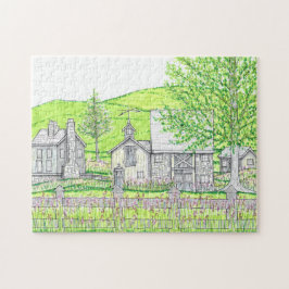 Rompecabezas de la granja de primavera