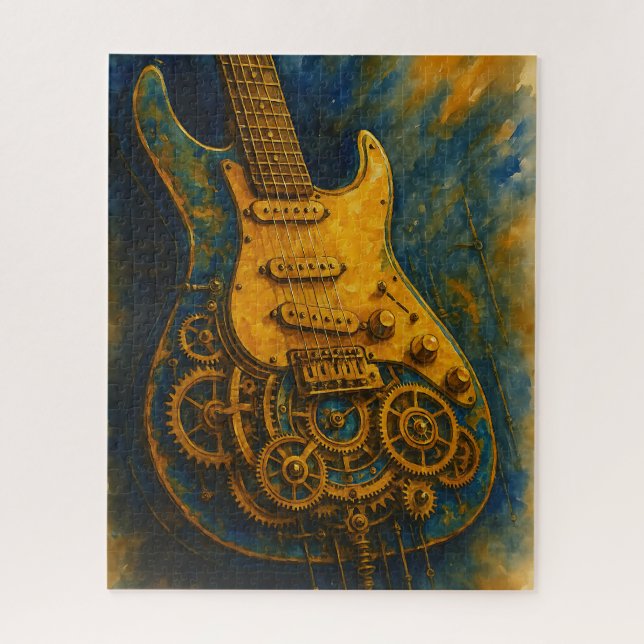 Rompecabezas de la guitarra de Steampunk (Vertical)