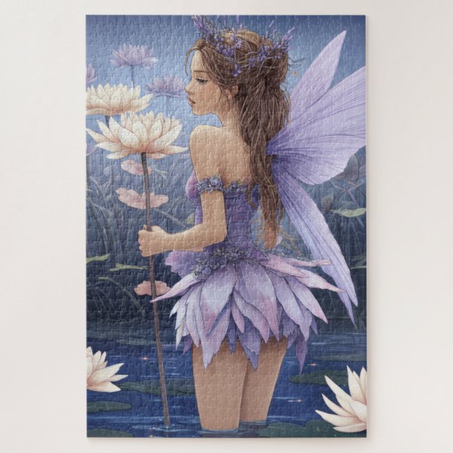 Rompecabezas de la Hada del Nenúfar (Vertical)