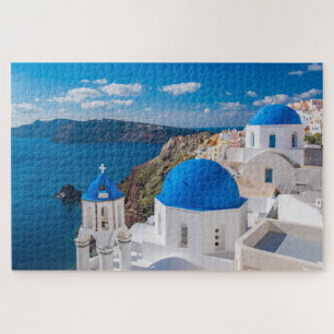 Rompecabezas de la iglesia escénica de Santorini G