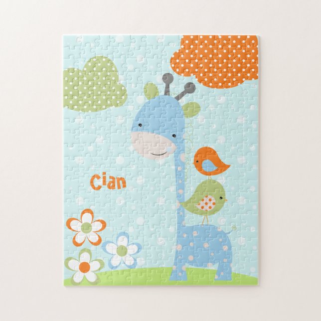 Rompecabezas de la jirafa de Cuties del safari (Vertical)