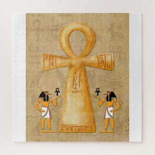Rompecabezas de la llave de la vida Ankh en jerogl