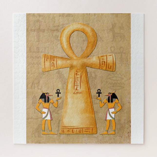 Rompecabezas de la llave de la vida Ankh en jerogl (Vertical)
