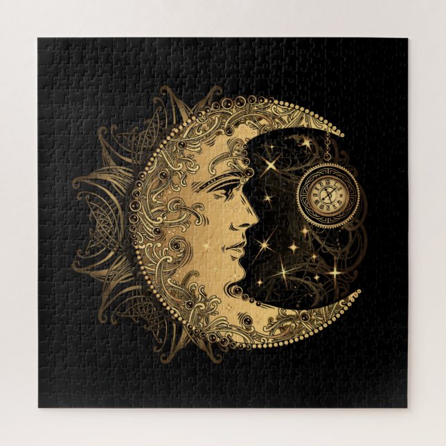 Rompecabezas de la luna de oro (Vertical)