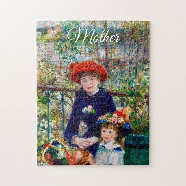 Rompecabezas de la madre y el hijo de Renoir (Vertical)