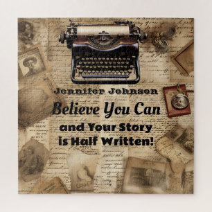 Rompecabezas de la máquina de escribir de moda