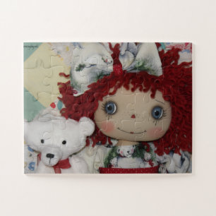 Rompecabezas de la muñeca Raggedy Ann y el oso pol