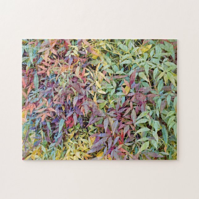 Rompecabezas de la naturaleza de las hojas de árbo (Horizontal)