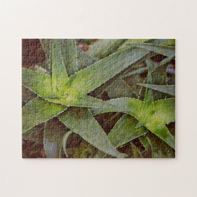 Rompecabezas de la naturaleza del arte del cactus (Horizontal)