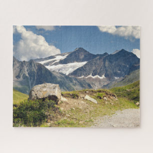 Rompecabezas de la pintoresca montaña de los Alpes