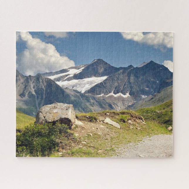 Rompecabezas de la pintoresca montaña de los Alpes (Horizontal)