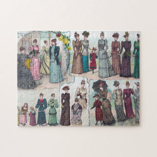 Rompecabezas de la placa de moda del vintage