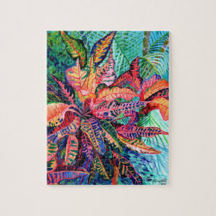 Rompecabezas de la planta de croton tropical de Ka