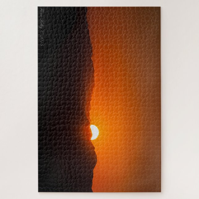 Rompecabezas de la puesta de sol de la montaña nar (Vertical)