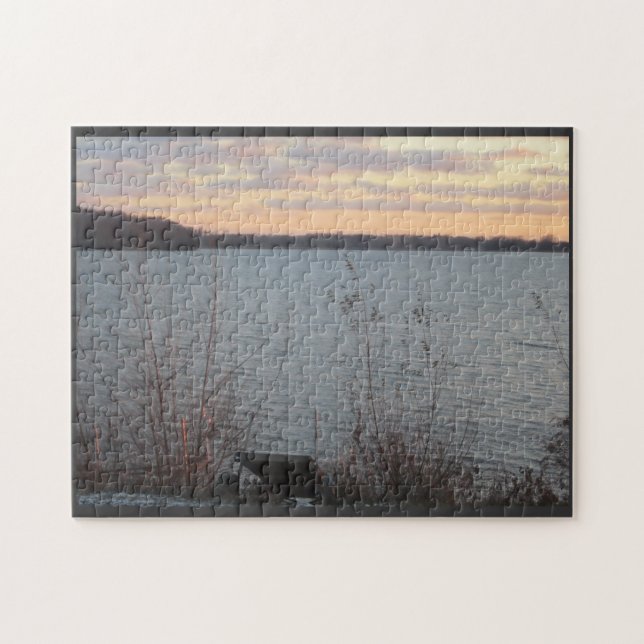 Rompecabezas de la puesta de sol en Lake Shore (Horizontal)