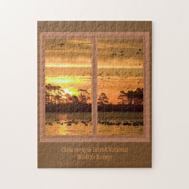 Rompecabezas de la puesta del sol de la isla de (Vertical)
