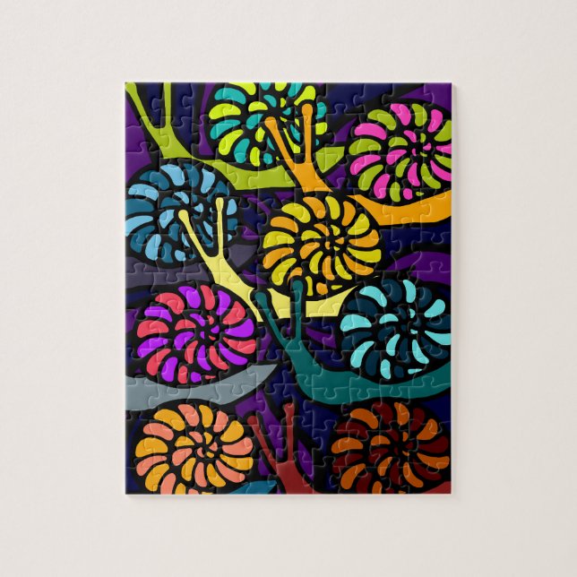 Rompecabezas de la raza del caracol (Vertical)