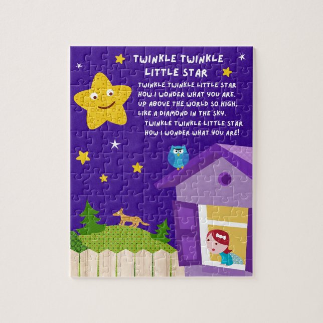 Rompecabezas de la rima infantil Estrellita, Estre (Vertical)