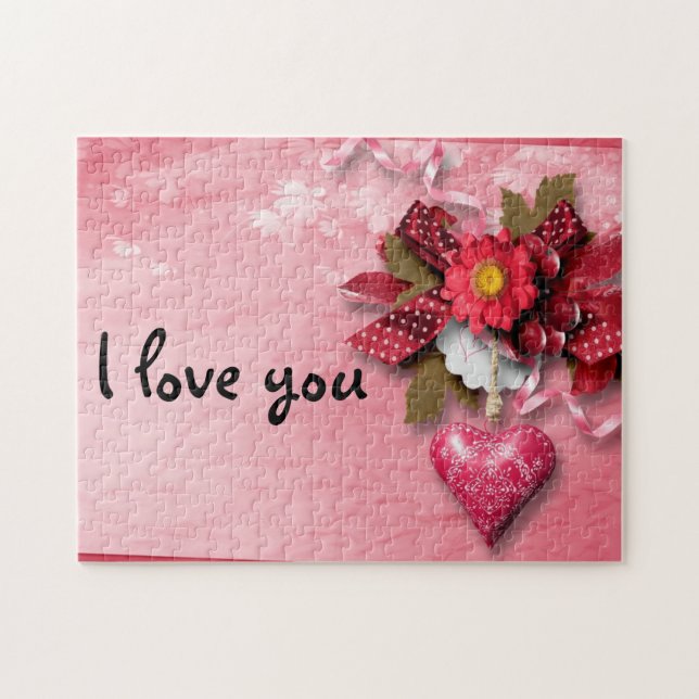 Rompecabezas de la tarjeta del día de San Valentín (Horizontal)