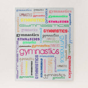 Rompecabezas de la tipografía de gimnasia