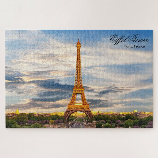 Rompecabezas de la Torre Eiffel París Francia (Horizontal)