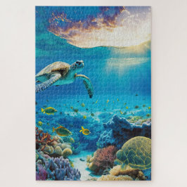 Rompecabezas de la tortuga marina oceánica
