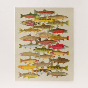 Rompecabezas de la trucha y de los salmones