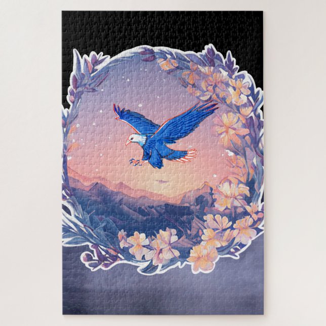 Rompecabezas de la vista de montaña de Sunset (Vertical)